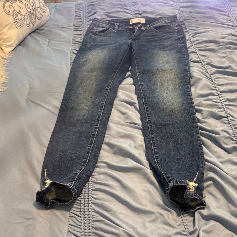 KanCan Midnight Blue Ripped Skinny Jeans